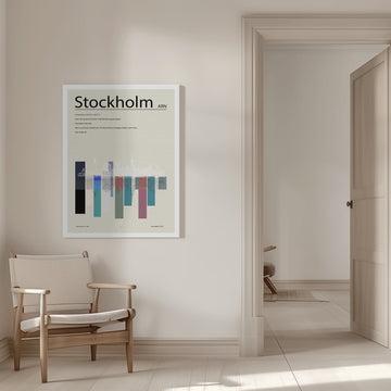 Stockholm City Graphic | Canvas - Room Interior 1