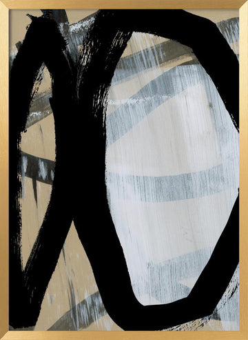 Bold Abstract Strokes | Poster - Gold Frame Interior
