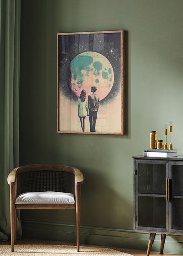 Lunar Lovers' Journey | Poster - Room Interior 2