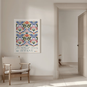 Vibrant Botanical Love | Canvas - Room Interior 1