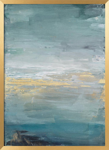 A Serene Seascape | Poster - Gold Frame Interior