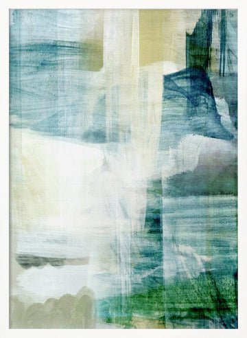 Serene Abstract Flow | Poster - White Frame Interior