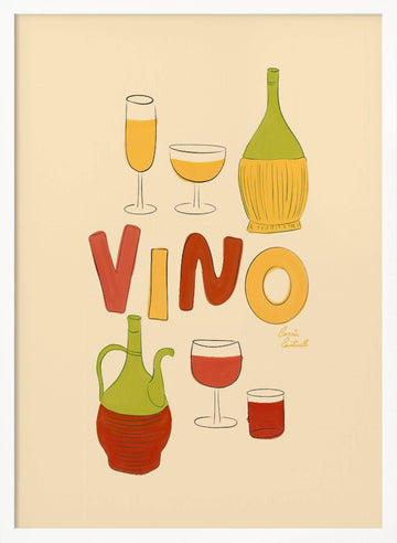 Vino | Poster - White Frame Interior