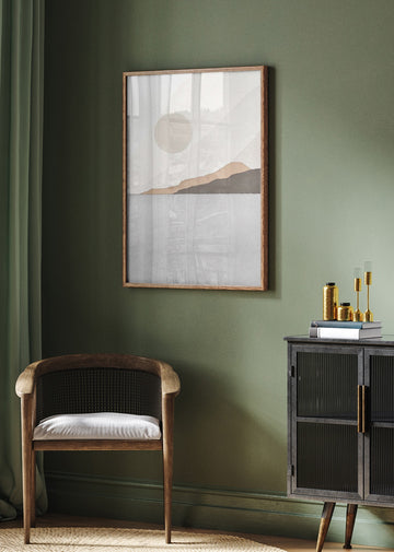Calm Mountain Horizon | Poster - Room Interior 2