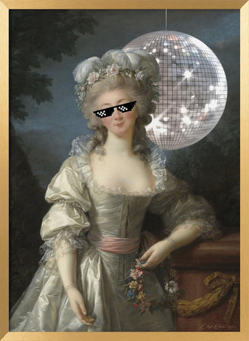 Disco Princess | Poster - Gold Frame Interior