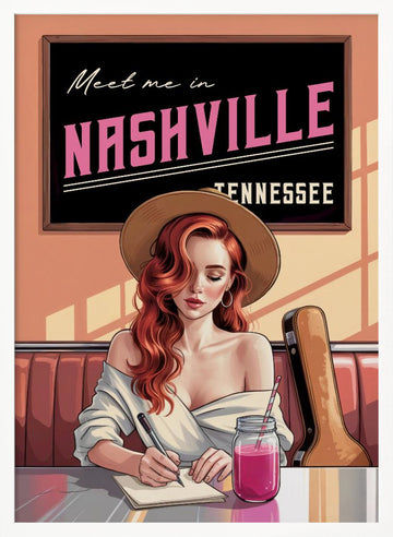 Nashville Songwriter Dreamer | Poster - White Frame Interior