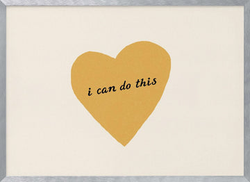 I Can Do This Heart | Poster - Silver Frame Interior