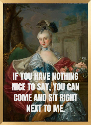 Sassy Lady Portrait Quote | Poster - Gold Frame Interior