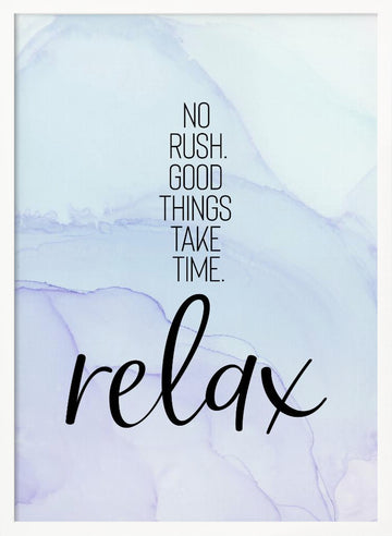 Serene Relaxation Quote | Poster - White Frame Interior