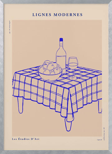 Lignesmodernesno06 | Poster - Silver Frame Interior