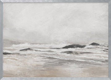 September Coast | Poster - Silver Frame Interior