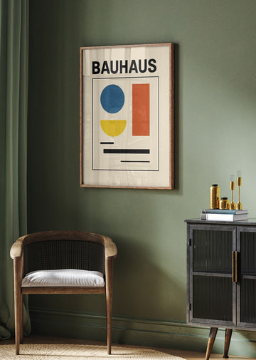 Bauhaus Geometric Shapes | Poster - Room Interior 2