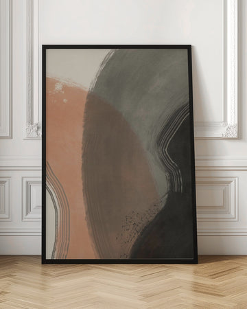 Earthy Abstract Curves | Poster - Room Interior 1