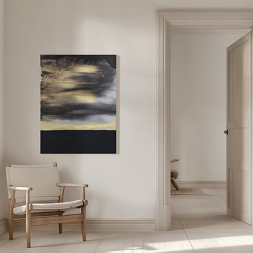 Abstract Golden Horizon | Canvas - Room Interior 1