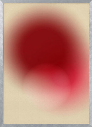 Red Gradient Aura | Poster - Silver Frame Interior