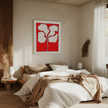 Red Flower | Canvas - Room Interior 2