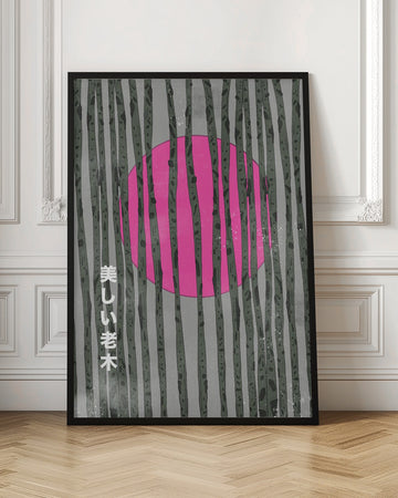Japanese Pink Bamboo Forest | Poster - Room Interior 1