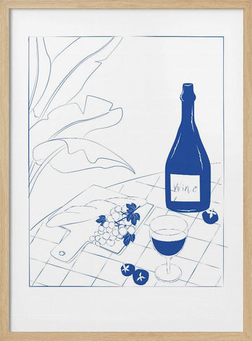 Winestilllife | Poster - Wood Frame Interior