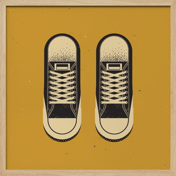 Classic Canvas Sneakers | Poster - Wood Frame Interior