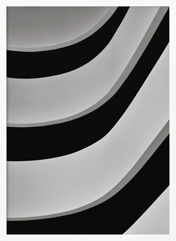 Minimalist Curved Lines | Poster - White Frame Interior