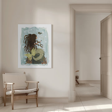 Dreamy Ocean Mermaid | Canvas - Room Interior 1