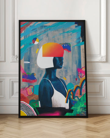 Vibrant Abstract Woman | Poster - Room Interior 1