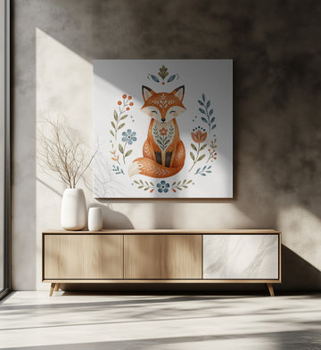 Sweet Folk Fox | Canvas - Room Interior 2