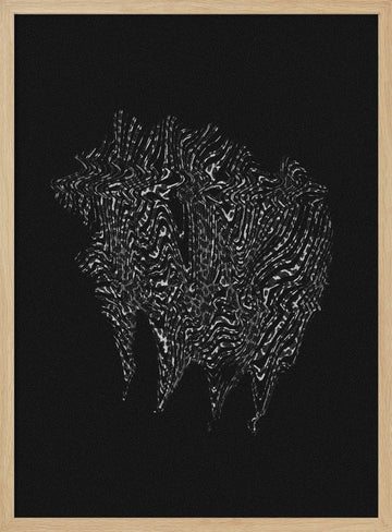 Dynamic Abstract Flow | Poster - Wood Frame Interior