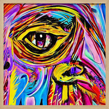 Vibrant Abstract Eye | Poster - Wood Frame Interior