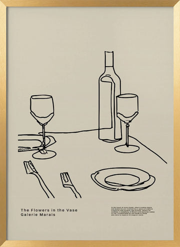 Tabletop Simplicity | Poster - Gold Frame Interior