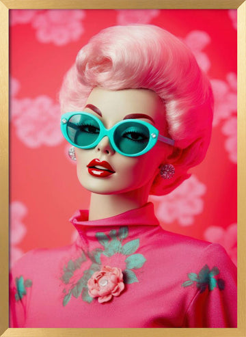 Retro Glamour Icon | Poster - Gold Frame Interior
