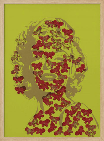 Marilyn Monroe Butterflies | Poster - Wood Frame Interior