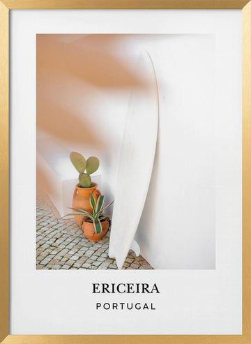 Ericeira surf Travel poster | Poster - Gold Frame Interior