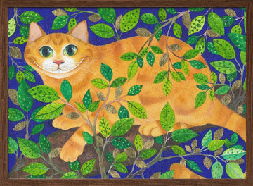 The Cheshire Cat | Poster - Walnut Frame Interior
