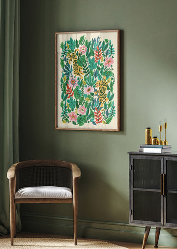Playful Jungle Tigers | Poster - Room Interior 2