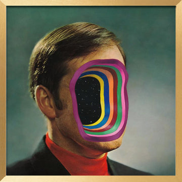 Man's Cosmic Face | Poster - Gold Frame Interior
