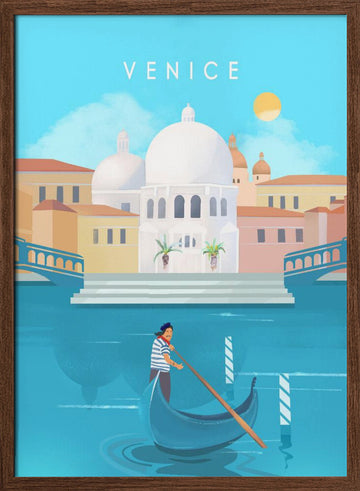 Venice | Poster - Walnut Frame Interior