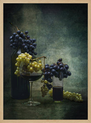 Rustic Wine Grapes | Poster - Wood Frame Interior