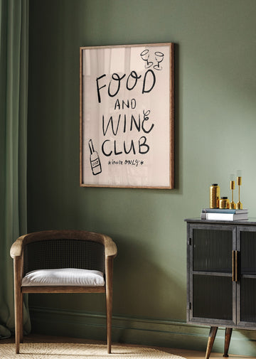 Food Wine Club Invite | Poster - Room Interior 2