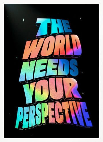 Vibrant Perspective Message | Poster - White Frame Interior