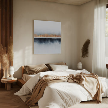 Golden Horizon Abstract | Canvas - Room Interior 2