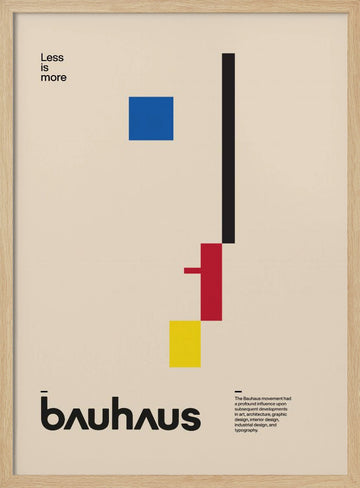 Bauhaus Geometric Abstract | Poster - Wood Frame Interior