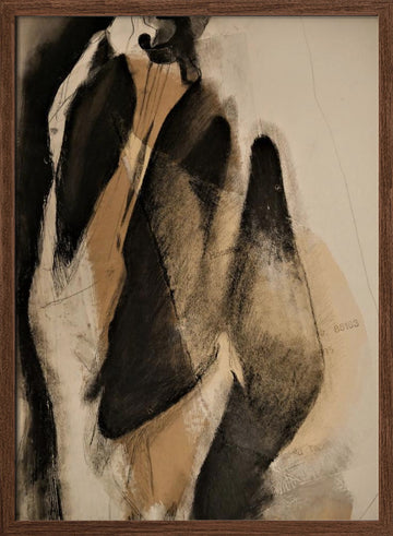 Flowing Abstract Forms | Poster - Walnut Frame Interior