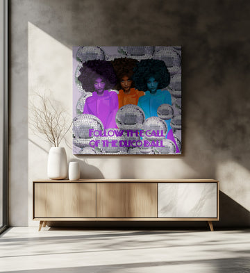 Vibrant Disco Women | Canvas - Room Interior 2