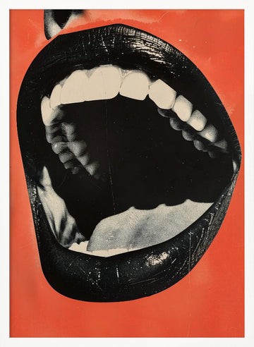 Screaming Open Mouth | Poster - White Frame Interior