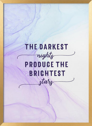 Dark Nights Bright Stars | Poster - Gold Frame Interior