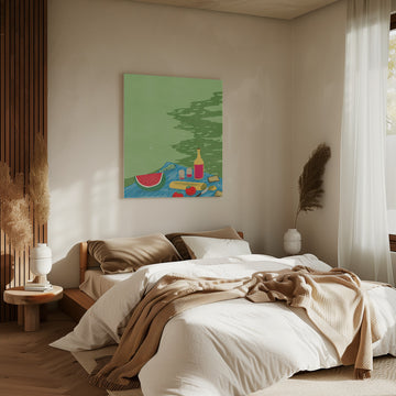 Riverside Picnic Scene | Canvas - Room Interior 2