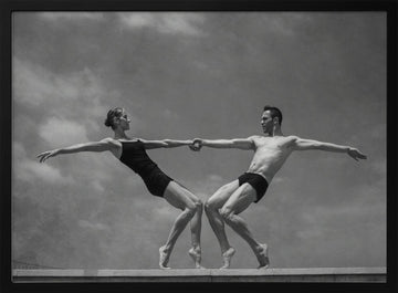 Ballet Partners In Balance | Poster - Black Metal Frame Interior
