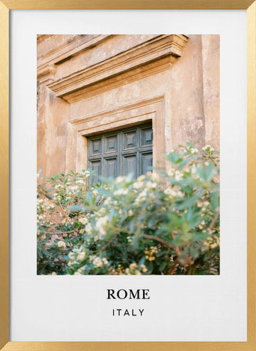 Trastevere Rome Travel poster | Poster - Gold Frame Interior
