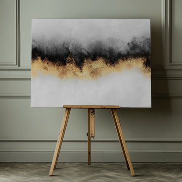 Gilded Shadow Flow | Canvas - Room Interior 1